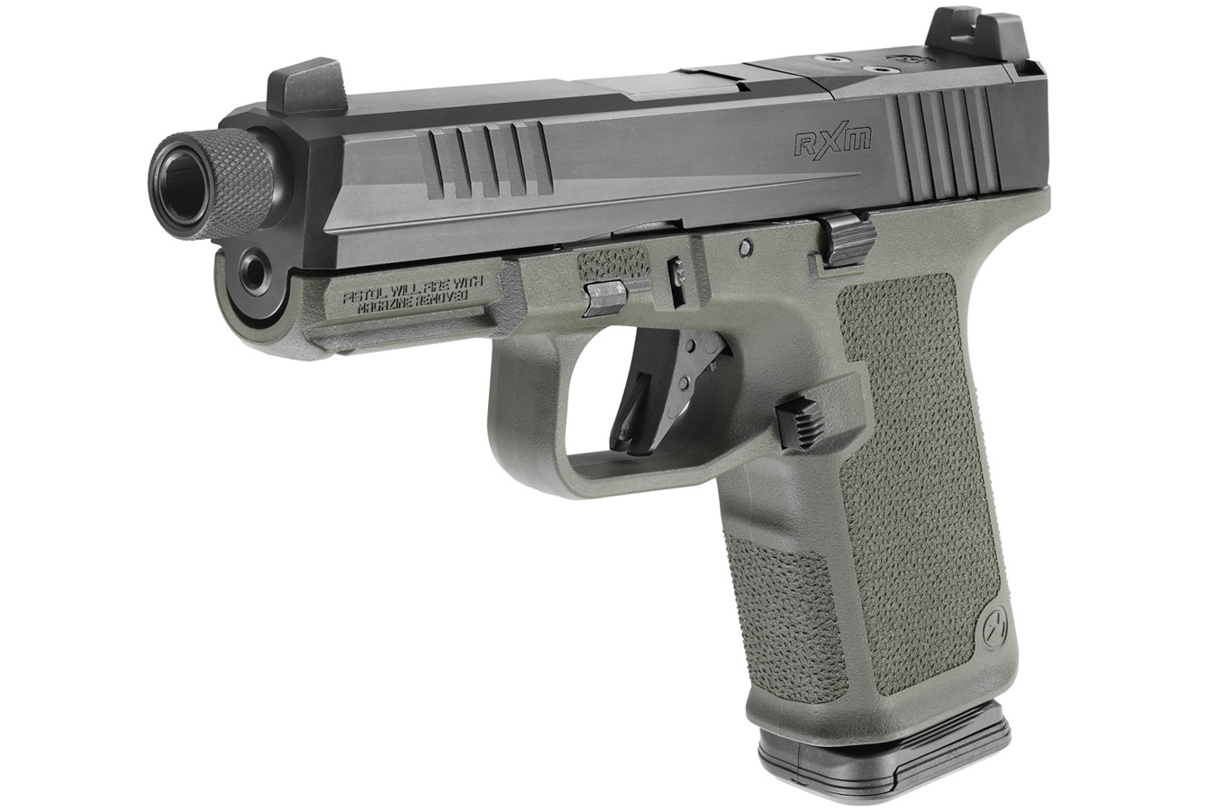 RUGER RXM 9mm Pistol with ODG Magpul Frame and Threaded Barrel